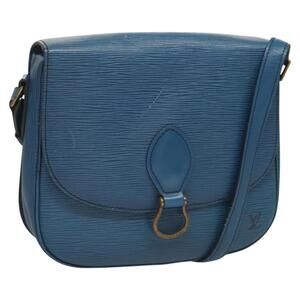LOUIS VUITTON Epi Saint Cloud GM Shoulder Bag Toledo Blue M52195